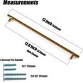 thumbnail image 4 of Goo-Ki 12 Pack 12.6''(320 MM) Hole Centers Antique Brass T Bar Cabinet Pulls, Luxury Zinc Alloy Cabinet Handles with Knurled for Dresser,Drawer,and Cupboard, 4 of 5