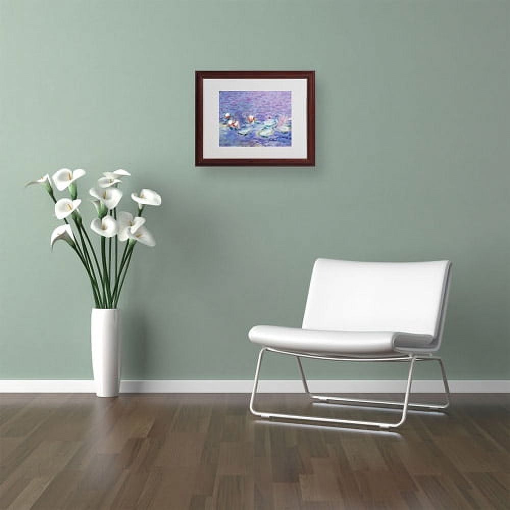 Trademark Fine Art "Water Lilies II 1840-1926" Canvas Art by Claude Monet, Wood Frame