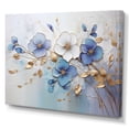 thumbnail image 2 of Designart "Exquisite Violets In Blue And Gold Hues" Violets Wall Art Living Room, 2 of 7