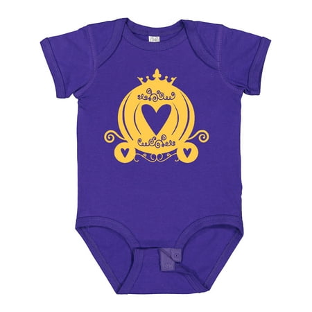 

Inktastic Pretty Yellow Princess Carriage Gift Baby Boy or Baby Girl Bodysuit