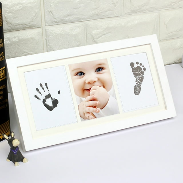 Kit de marco de fotos con huella de mano para bebé recién nacido, regalo perfecto para Baby Shower