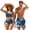 Great Wave Cherry Blossom, variant on FUIALDOLG Great Wave Swimsuits for Couples Tummy Control Bikini Sets for Women Mens Summer Board Shorts Cherry Blossom Couples Swimwear Couples Matching Bathing Suits