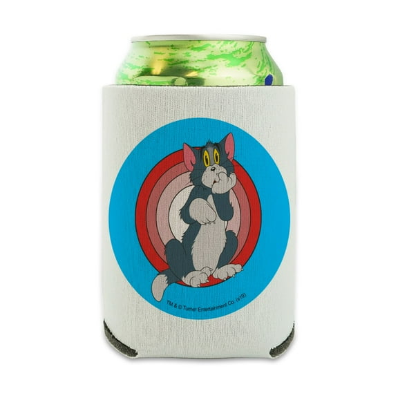 Tom and Jerry Tom Character Can Cooler - Drink Sleeve Hugger Collapsible Insulator - Beverage Insulated Holder