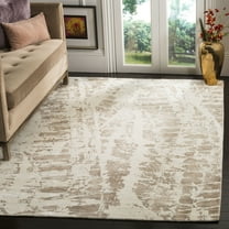 SAFAVIEH Mirage Keighley Abstract Area Rug, Ivory/Brown, 8' x 10'