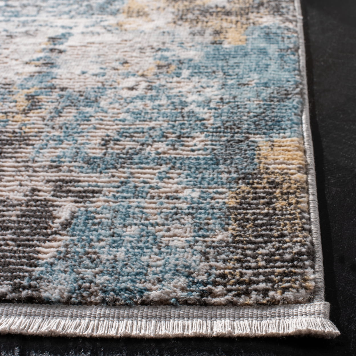 SAFAVIEH Shivan Aindreas Abstract Area Rug, Grey/Blue, 6'7" x 6'7" Square