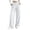 N-White, variant on Levmjia Women's Pants Fashion Casual Solid Color Drawstring Straight Leg Elastic Waist Pocket Loose Pants Trousers Daily Wear