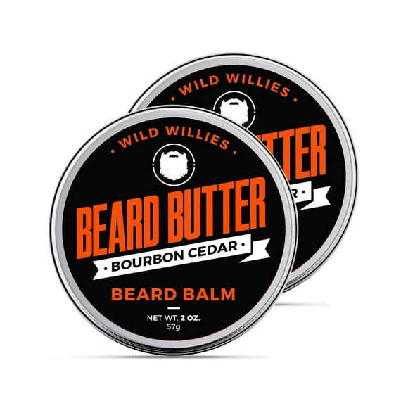 Wild Willies Beard Butter 2 Pack Bourbon Cedar, 2 oz