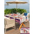 thumbnail image 5 of Outdoor Tablecloth with Umbrella Hole for Patio/Picnic/Party/Camping, 250th Anniversary Floral Waterproof Table Cloth Rectangle Table Cover Washable, Red Blue Stars 4th of July Rustic (60"x 84"), 5 of 9