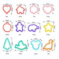 thumbnail image 5 of Diy Fudge Cake Cookies Mold Colorful Plastic Cute Shape Kitchen Baking Mold, 5 of 5