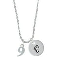 thumbnail image 1 of Delight Jewelry Silvertone Number - 9 - Silvertone Script Initial Disc - O - Charm Necklace, 20"+3", 1 of 4