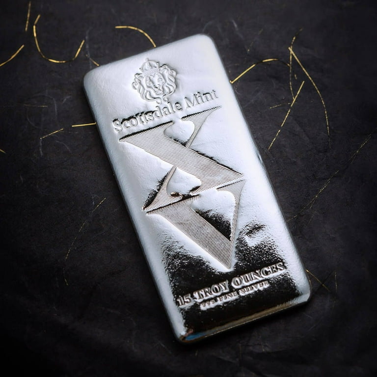 15 oz .999 Fine Silver Cast Bar - Scottsdale Mint Imperium