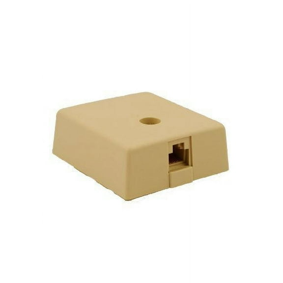 Leviton 41038-IDB Surface Mount Jack, 8P8C Cat 3, 110-Style, Ivory