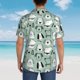 thumbnail image 4 of Balery Puppy Camisas hawaianas de manga corta para hombre, camisas playeras de corte holgado, camisas de vacaciones con botones,Medium, 4 of 7