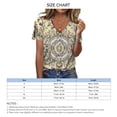 thumbnail image 4 of Blusa de mujer con botones, cuello en V, manga corta, hombros descubiertos, elegante, informal, Top para mujer para verano, 4 of 6