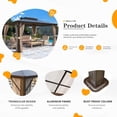 thumbnail image 6 of Hommow 12’ x 14’ Hardtop Gazebo, UV-Resistant Canopy with Durable Aluminum Frame, 6 of 8