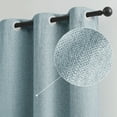 thumbnail image 3 of Exultantex Linen Blackout Curtains for Bedroom 84 inches Length Energy Saving Burlap Texture Window Curtains 2 Panels Set Grommet Top,Aqua Blue, 3 of 6