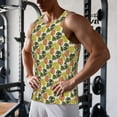 thumbnail image 5 of KLL Monstera Leaves Print Men's Muscle Gym Workout Stringer Tank Tops Bodybuilding Fitness T-Shirts Tank Tops Men-3X-Large, 5 of 7