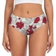 thumbnail image 1 of Balery Leaves And Anemone Flowers In Red Grey Ropa Interior de Algodón para Mujer con Dibujo – Braguitas Cómodas y Elásticas, Estilo Clásico-3X-Large, 1 of 6