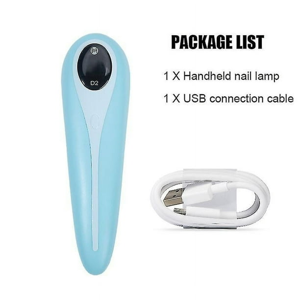 Lámpara de secado de uñas de mano, lámpara LED UV, uñas compatibles, mini lámpara LED UV recargable, secador de uñas, uñas de gel compatibles, portabilidad, herramienta de arte d