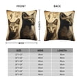 thumbnail image 2 of Egyptian Cats Hieroglyphs Vintage Decorative Throw Pillow Cases Square Cushion Cover Pillowcases for Couch Bed Living Room 16x16, 2 of 6