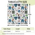 thumbnail image 2 of Blue Football Game Icons Pattern Square Fitted Tablecloth with Elastic Edge,Square Table Cover,Washable Elastic Table Cover for Home Kitchen Party Decor 36"x36", 2 of 6
