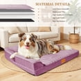 thumbnail image 6 of Exclusivo Mezcla Orthopedic Dog Bed with Washable Cover 30"x20", Jacquard Fluff Pet Sofa Bed with 2-Sided Bolsters for Small Dogs, Purple, 6 of 9