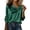 Green, variant on Women's Satin Blouses Twist Front Cowl Neck Long Sleeve Dressy Casual Tops for Work Office Evening Wear
