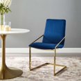 thumbnail image 2 of Side Dining Chair, Velvet, Metal Steel, Gold Blue Navy, Modern Contemporary Urban Design, Kitchen Room Cafe Bistro Restaurant Hospitality, 2 of 9