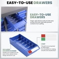 thumbnail image 4 of Steel Frame Bolt Bin Cabinet 100 ABS Plastic Drawers 25.8 × 46 × 8.66 in, Parts Organizer Cabinet with Label Slots for Small Hardware, Tools, Office Supplies, Home, Garage, 4 of 7