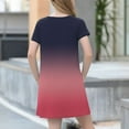 thumbnail image 7 of Teen Girls Dresses Short Sleeve Gradient Dress Casual Summer A-Line Sundress for Kids Soft & Breathable Fabric Ages 4-12 ,Sie:140, 7 of 7