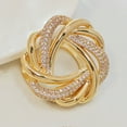 thumbnail image 2 of Classic Vintage Wire Twist Circle Gold Love Knot Brooches Pins Wreath Accessory, 2 of 7