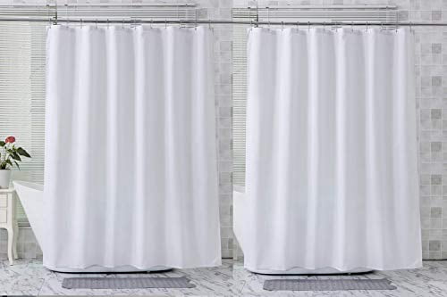 AmazerBath 2 resistant set Pack Shower Curtain Liner,Fabric,Waterproof,Polyester 