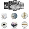 thumbnail image 2 of ZHONGYUTONG Black and White Wall Art 5 Pieces Forest Big Tree Painting Nature Landscape Canvas Prints Artwork for Living Room Office Bedroom Framed (8"x14"x2 8"x18"x2 8"x22"x1), 2 of 6