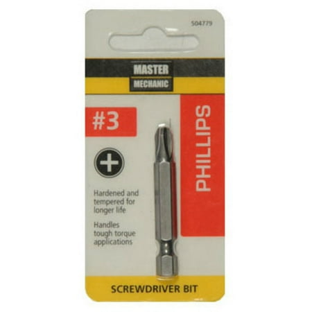 

6 PC-Master Mechanic 504779 Phillips Screwdriver Bit #3