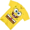 thumbnail image 5 of SpongeBob SquarePants Mens Shirt, Graphic SpongeBob T-Shirt Yellow - S, 5 of 6