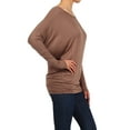 thumbnail image 2 of Moa Collection Women's Relaxed Fit Tunic Top Dolman Sleeve Knit Casual Style, 2 of 4