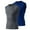 02#blue/grey, variant on Toptie 2 Pack Mens Sport Compression Base Layer, Athletic Sleeveless T-Shirt-02#Black/White-S