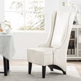 thumbnail image 3 of FFZ 23.03" Wide Faux Leather High-Back Accent Chair, Comfy High Wingback Chair,White, 3 of 5