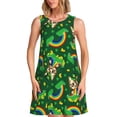 thumbnail image 1 of Disketp Cat St Patrick's day para Vestido sin Mangas para Mujeres, Vestidos de Verano para Mujeres, Casual y Holgado para la Playa, 1 of 7
