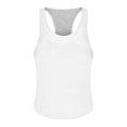 thumbnail image 4 of Hessimy Men Sleeveless T Shirt Workout Cut Off Shirts Athletic Muscle Gym T Shirts Solid Round Neck Tank Tops(White,L), 4 of 5