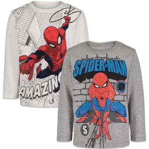 Marvel Spider-Man Toddler Boys Long Sleeve T-Shirts 2-Pack