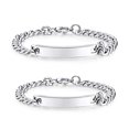 thumbnail image 1 of Increíbles pulseras de pareja de acero inoxidable Forever and Always para mujeres y hombres, conjunto de joyería a juego, 1 of 5