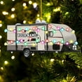 thumbnail image 5 of Personalized Travel Trailer Camping Backpacked Ornament Shaped Print Flat Two Sided Mica Plastic Family Custom Name Christmas Tree Hanging Pine Decorations for Couple Friends (1, CP12), 5 of 5