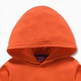 thumbnail image 4 of KPOPLK Toddler Baby Long Sleeve Hooded Shirt for 1t 2t 3t 4t 5t Fall Winter Pullover Solid Color Hoodies for Boys Clothes Orange Size 18-24 Months, 4 of 4