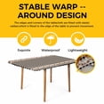 thumbnail image 4 of Western Texas Star Retro Table Cloths for 3 Foot Rectangle Tables, Country Vintage Black Beige Plaid Patio Waterproof Elastic Fitted Tablecloths, Washable Rectangular Table Cover for Camping, 4 of 8