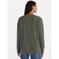 thumbnail image 4 of Time and Tru Women's and Women's Plus Crewneck Sweatshirt with Long Sleeves, Sizes XS-4X, 4 of 6