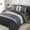Black and Gray-King, variant on Queen Black and Gray Striped Plaid 7 Piece Bed-in-a-Bag Bedding Set