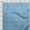 thumbnail image 3 of oneOone Rayon Turquoise Blue Fabric Asian Traditional Fabric For Sewing Printed Craft Fabric By The Yard 56 Inch Wide, 3 of 4