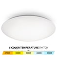 thumbnail image 3 of WAC Lighting Glo 16" 1-Light LED 5-CCT Energy Star Aluminum Flush Mount in White, 3 of 5