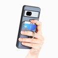 thumbnail image 6 of Allytech Wallet Case for Google Pixel 7A, Weave Texture TPU Cards Holder Ring Holder Kickstand Shockproof Anti-Scratch Bumper Back Cover Case for Google Pixel 7A - Blue, 6 of 13